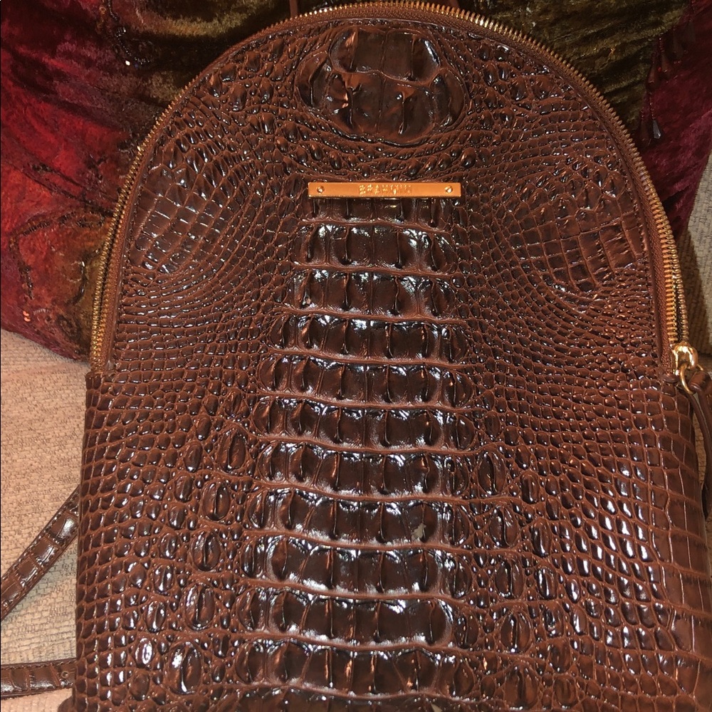 🤩🔥Deep Chocolate Crocodile-Embossed Backpack with Wallet❤️ - Picture 5 of 14